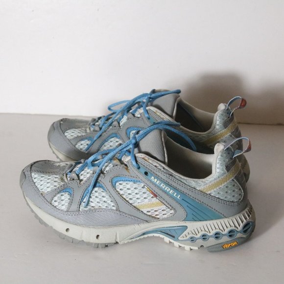 Merrell Womens Overdrive Sky Blue Bungee Hiking Shoes Size 7.5 Open Mesh Gray - Picture 8 of 8